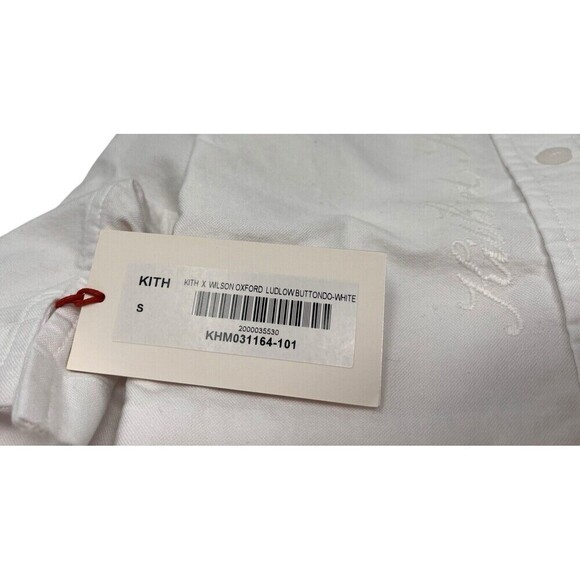 KITH x Wilson White Oxford Shirt Small Ludlow Button Down Men’s Size Logo - Picture 4 of 12